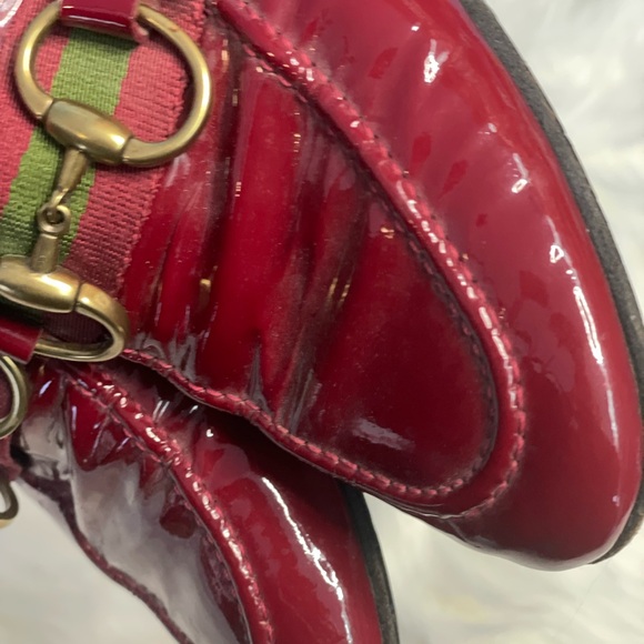 100% Authentic Gucci red patent leather loafer size 6 - Picture 7 of 11